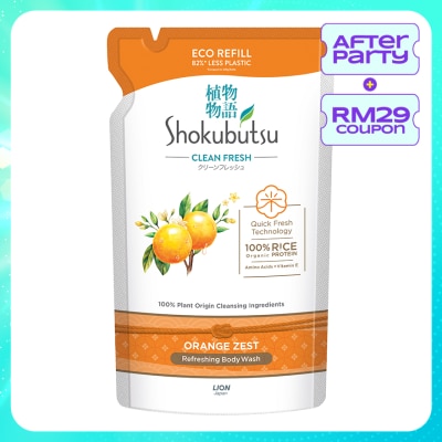 SHOKUBUTSU Body Wash Orange Peel Refill 500g