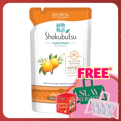 SHOKUBUTSU Body Wash Orange Peel Refill 500g