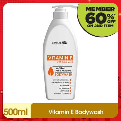 COSMODERM Vitamin E Natural Antibacterial Body Wash 500ml