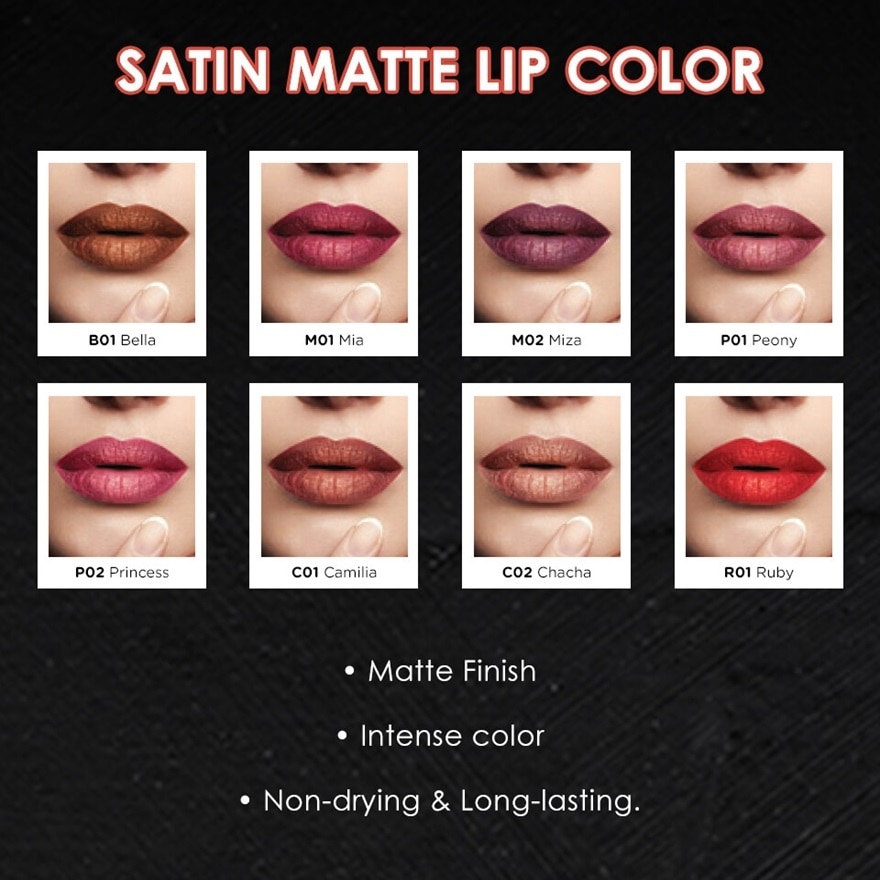 SATIN MATTE LIP COLOR C02 CHA CHA