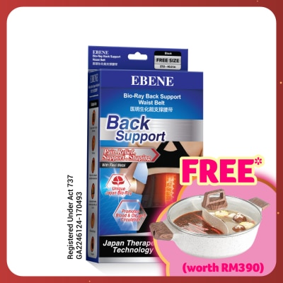 EBENE Bio-Ray Back Support Waist Belt (Black) 1's