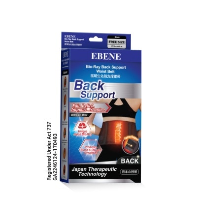 EBENE Bio-Ray Back Support Waist Belt (Black) 1's