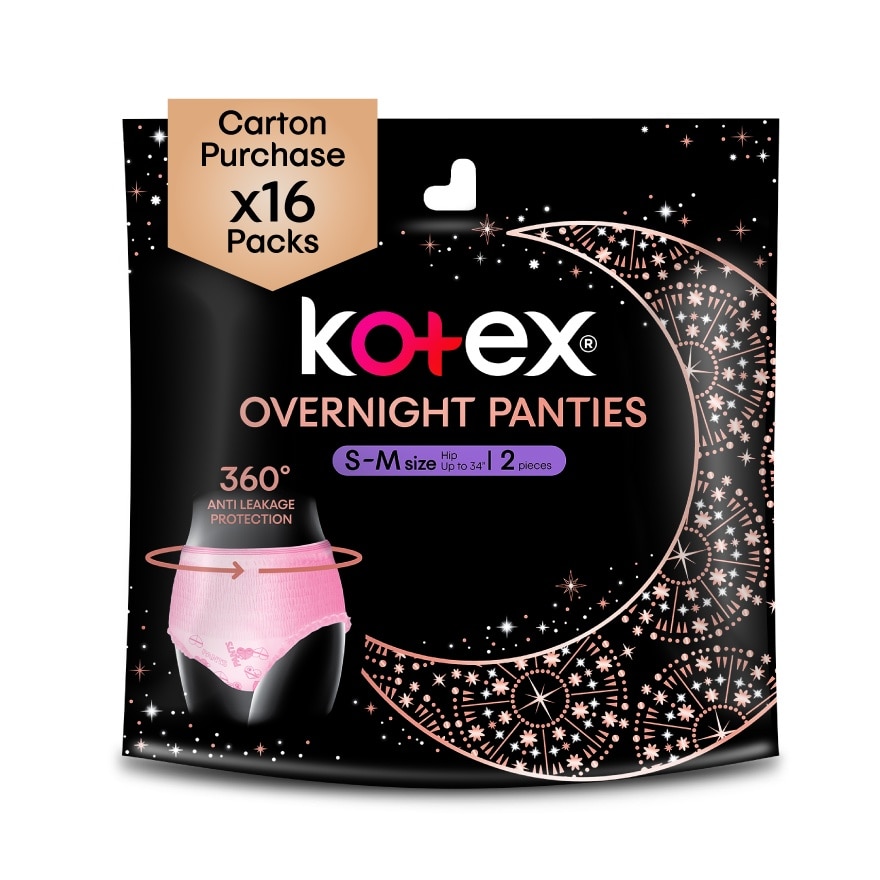 Overnight Panties S-M (2s x 16 Packs) - Period Panties with 360⁰ Anti-Leakage Protection Disposable