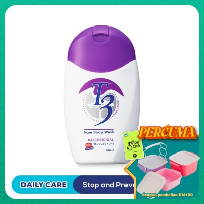 T3 - Acne Body Wash - Bactericidal 200ml