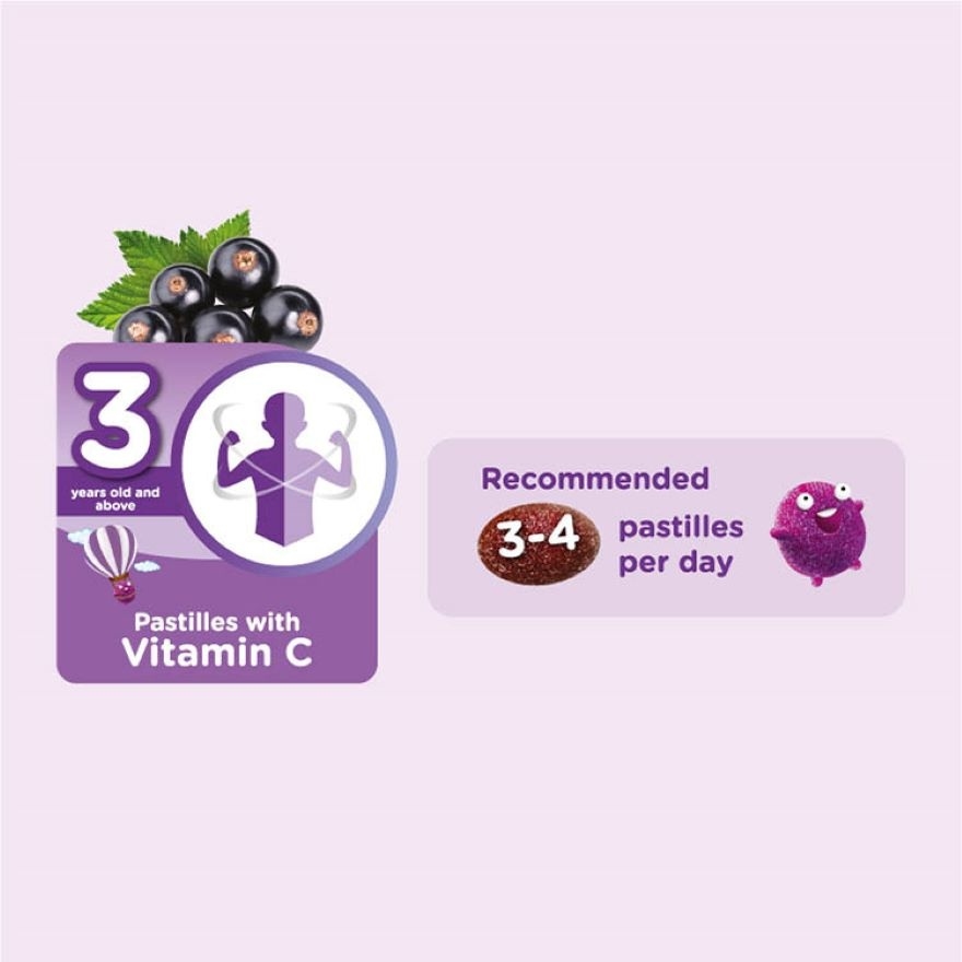 Vitamin C Pastilles Blackcurrant 50S For Kids image