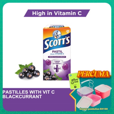 SCOTT'S - Vitamin C Pastilles Blackcurrant 50S For Kids