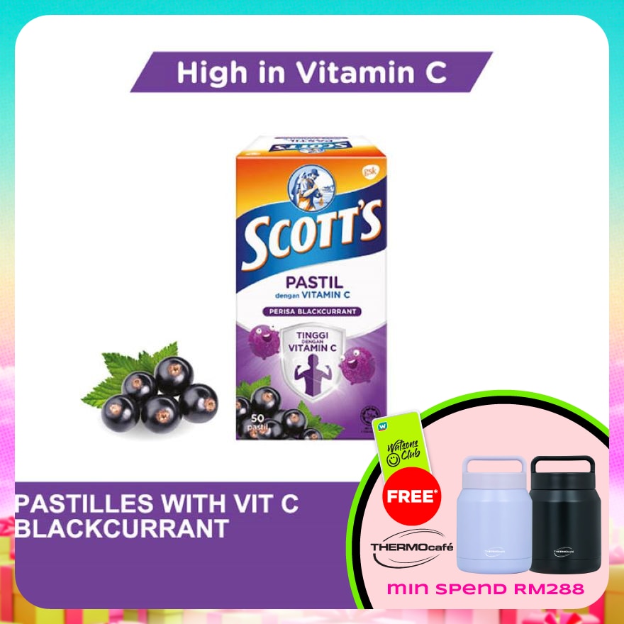 Vitamin C Pastilles Blackcurrant 50S For Kids