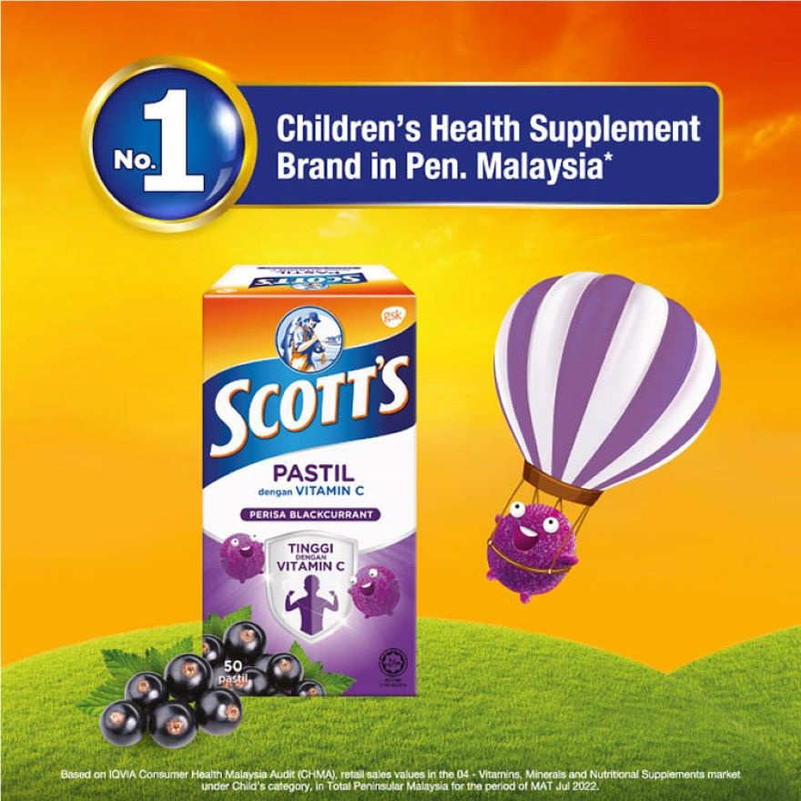 Vitamin C Pastilles Blackcurrant 50S For Kids image