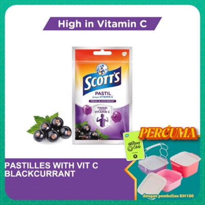 SCOTT'S - Vitamin C Pastilles Blackcurrant 15S For Kids