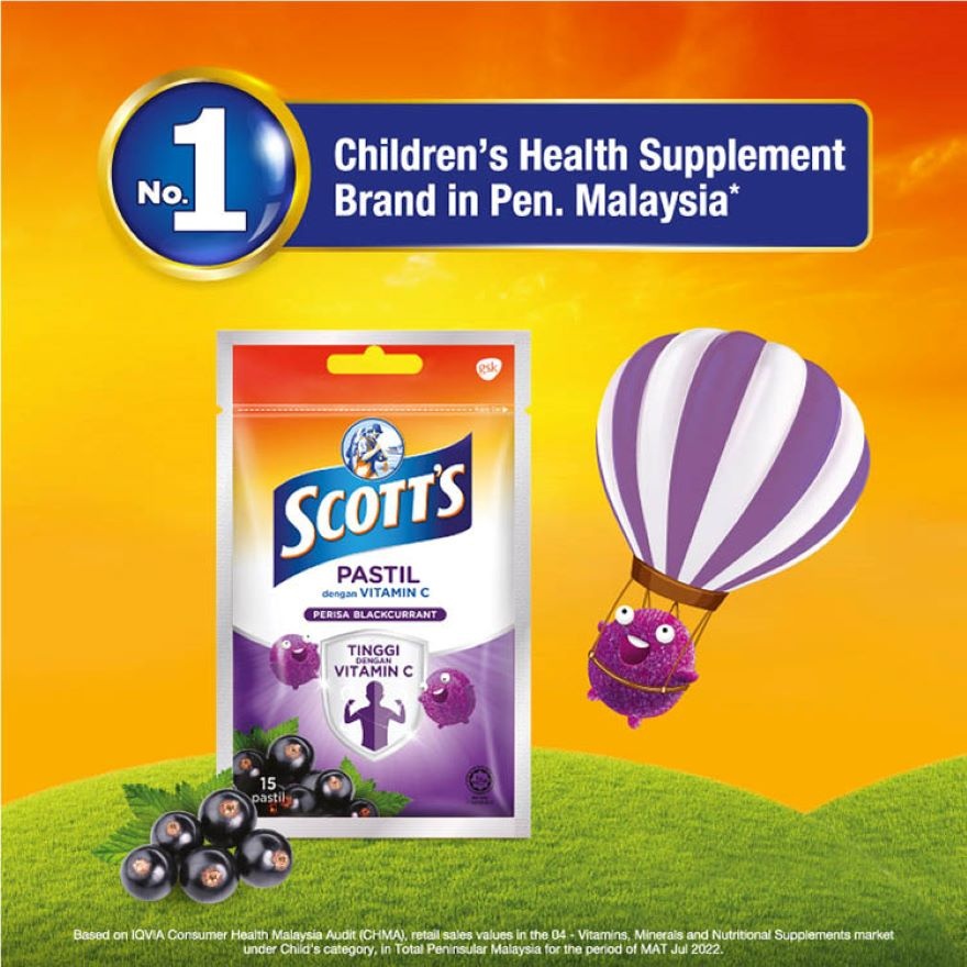 Vitamin C Pastilles Blackcurrant 15S For Kids image