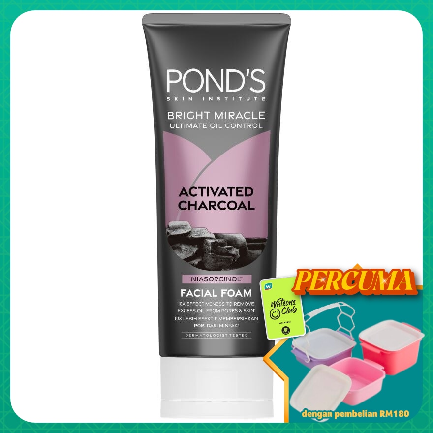 Bright Miracle Ultimate Oil Control Activated Charcoal Facial Foam 100g