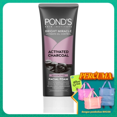 PONDS - Bright Miracle Ultimate Oil Control Activated Charcoal Facial Foam 100g