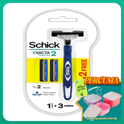 SCHICK - Exacta2 System Razor 1's + Refill 2's