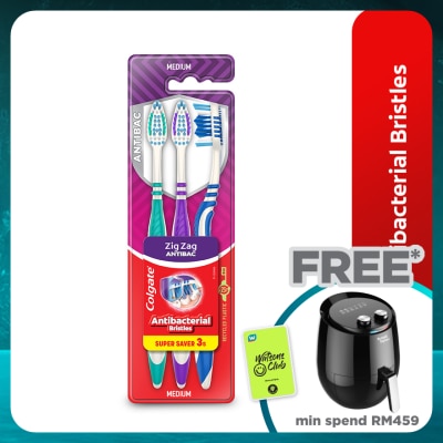 COLGATE Colgate ZigZag Toothbrush Valuepack 3s (Medium)