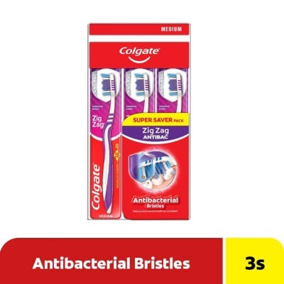 COLGATE ZigZag Toothbrush Valuepack (Medium) 3s