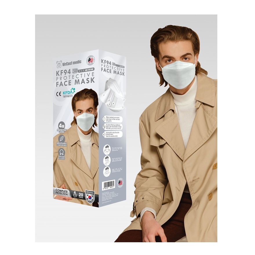 KF94 Protective Face Mask White Color 20's image