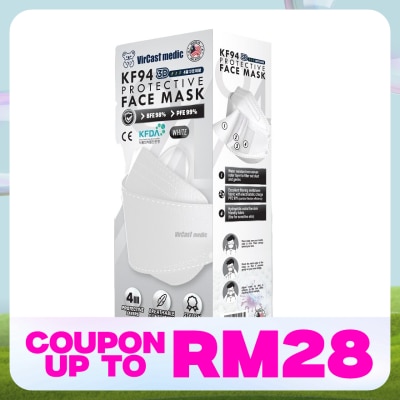 VIRCAST MEDIC KF94 Protective Face Mask White Color 20's