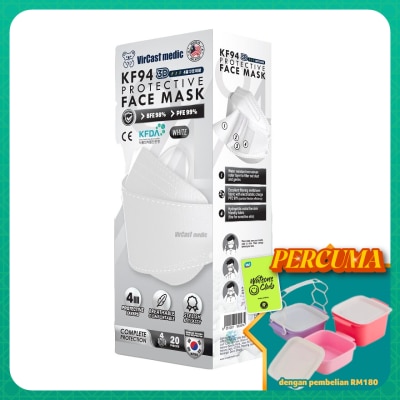 VIRCAST MEDIC - KF94 Protective Face Mask White Color 20's