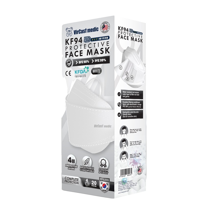 KF94 Protective Face Mask White Color 20's image