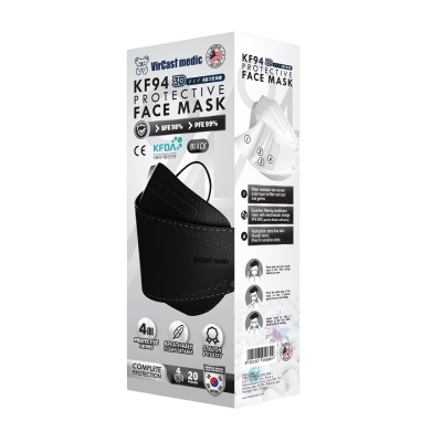 VIRCAST MEDIC - KF94 Protective Face Mask Black Color 20's image