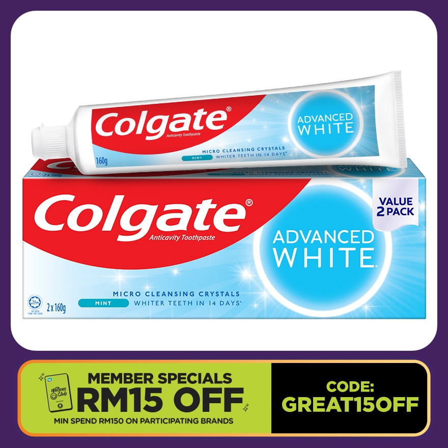 Advanced White Toothpaste 2x160g Valuepack