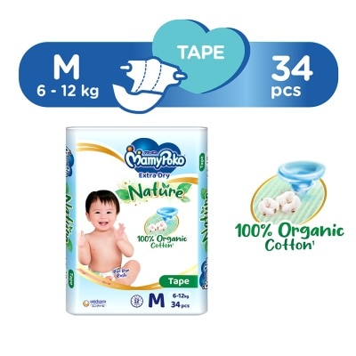 MAMYPOKO - Baby Diapers Extra Dry Nature Tape M 34s