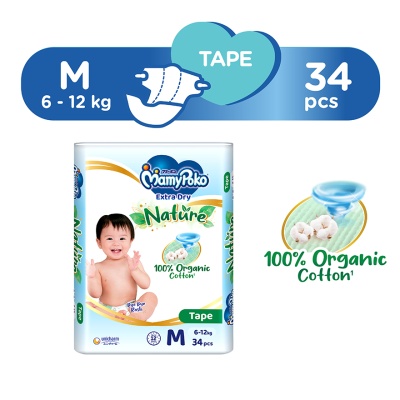 MAMYPOKO - Baby Diapers Extra Dry Nature Tape M 34s image