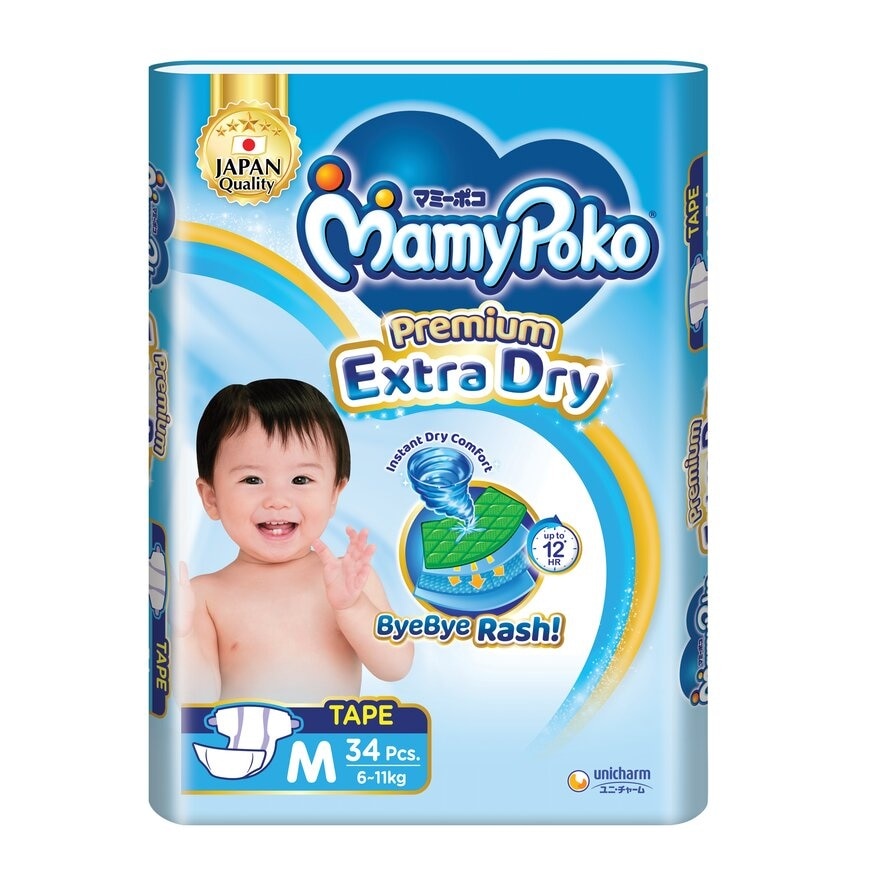 Baby Diapers Extra Dry Tape M 34s