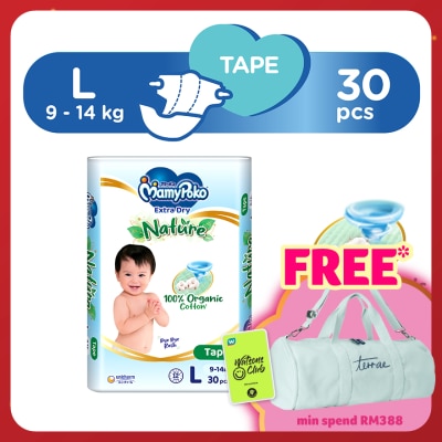 MAMYPOKO Baby Diapers Extra Dry Tape L 30s