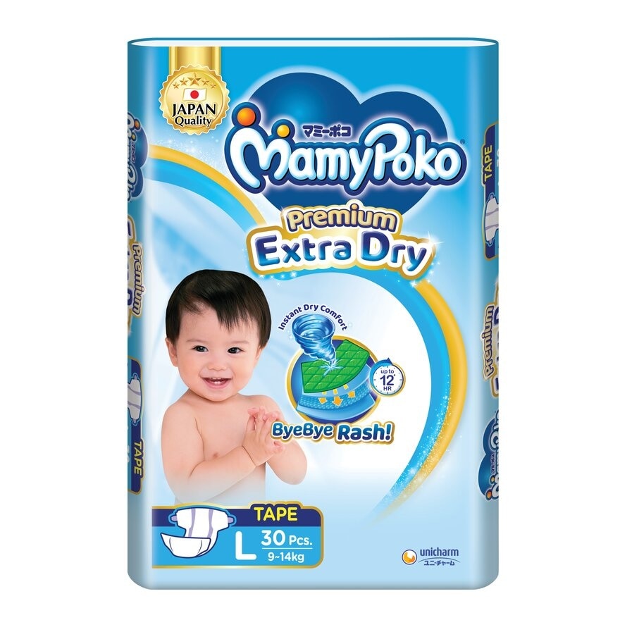 Baby Diapers Extra Dry Tape L 30s