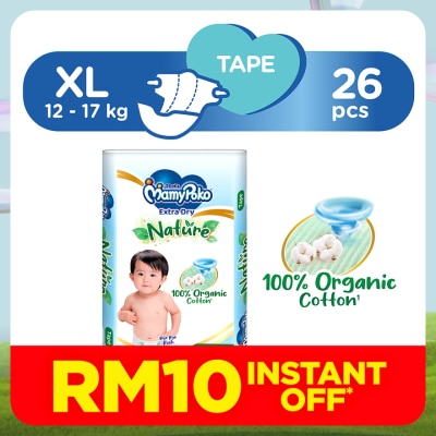 MAMYPOKO Baby Diapers Extra Dry Tape Xl 26s