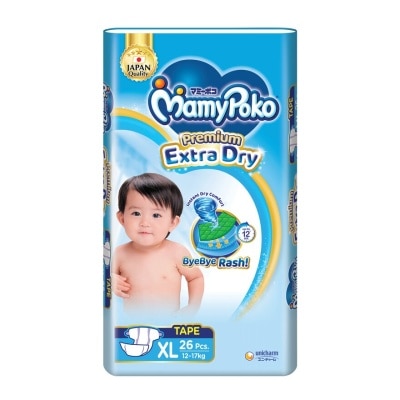 MAMYPOKO Baby Diapers Extra Dry Tape Xl 26s