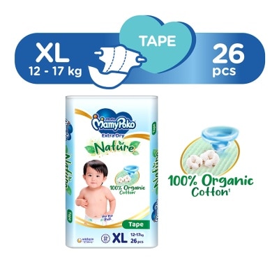MAMYPOKO Baby Diapers Extra Dry Tape Xl 26s
