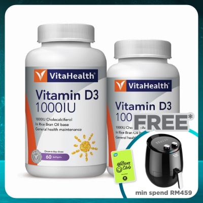 VITAHEALTH Vitamin D3 1000IU 60s+30s