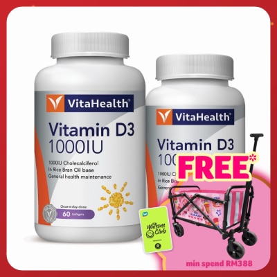 VITAHEALTH Vitamin D3 1000IU 60s+30s
