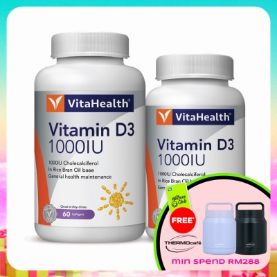VITAHEALTH - Vitamin D3 1000IU 60s+30s