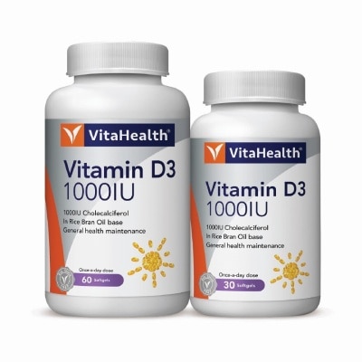 VITAHEALTH Vitamin D3 1000IU 60s+30s