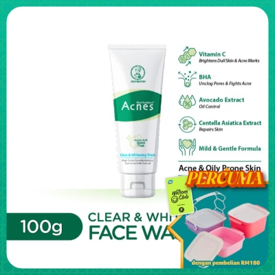 MENTHOLATUM ACNES - Acnes Clear & Whitening Wash 100g