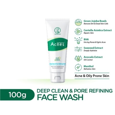 MENTHOLATUM ACNES Acnes Deep Clean & Pore Refining Wash 100g