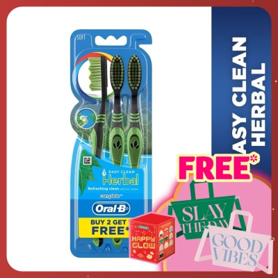 ORAL-B Complete Easy Clean Soft Herbal Manual Toothbrush 3s