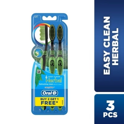 ORAL-B Complete Easy Clean Soft Herbal Manual Toothbrush 3s