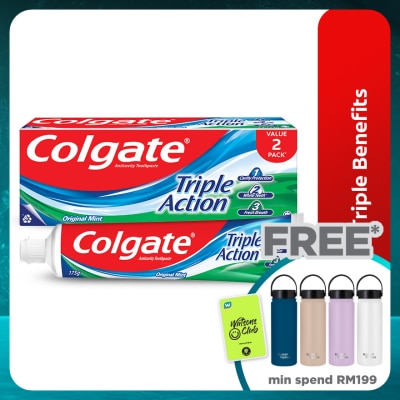 COLGATE Colgate Triple Action Toothpaste Valuepack 175gx2