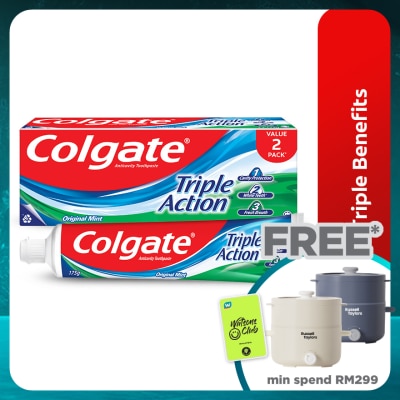 COLGATE Colgate Triple Action Toothpaste Valuepack 175gx2