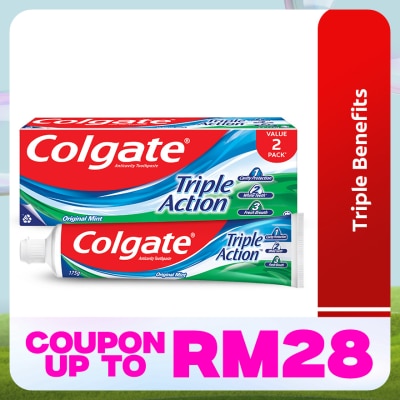 COLGATE Colgate Triple Action Toothpaste Valuepack 175gx2