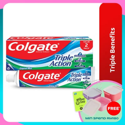COLGATE Colgate Triple Action Toothpaste Valuepack 175gx2