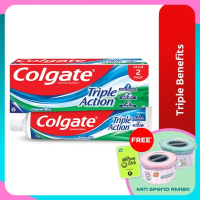 COLGATE Colgate Triple Action Toothpaste Valuepack 175gx2