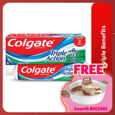 COLGATE Colgate Triple Action Toothpaste Valuepack 175gx2