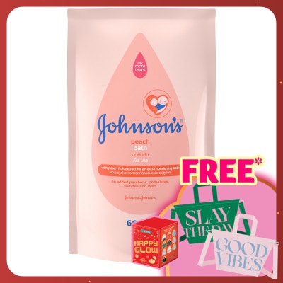 JOHNSON'S Baby Peach Bath Refill 600ml