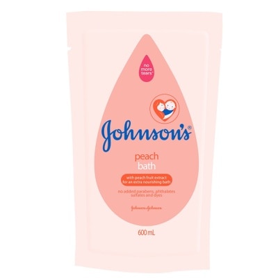 JOHNSON'S Baby Peach Bath Refill 600ml