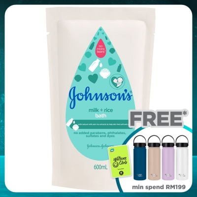 JOHNSON'S Baby Milk Bath Refill 600ml
